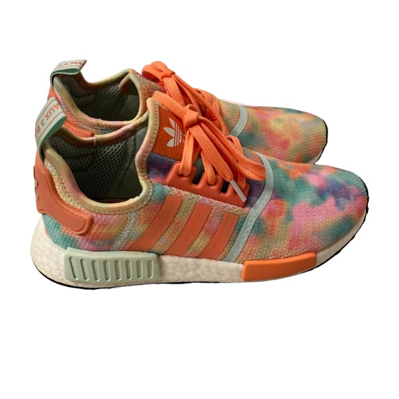 Adidas Women’s Tie Dye Multicolored Boost La Marque Aux 3 Bandea Size 8 1/2 - Picture 3 of 6